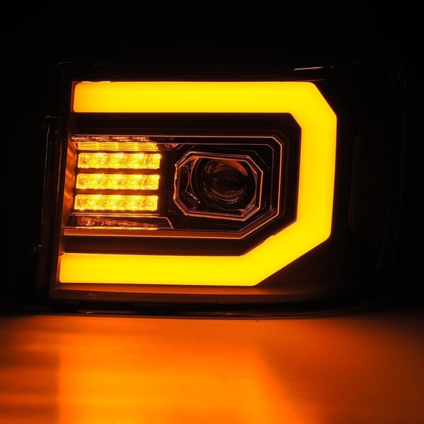 AlphaRex (LUXX-Series) 2007-2013 GMC Sierra LED Projector Headlights - Chrome - Headlights (Image 6 of 6)