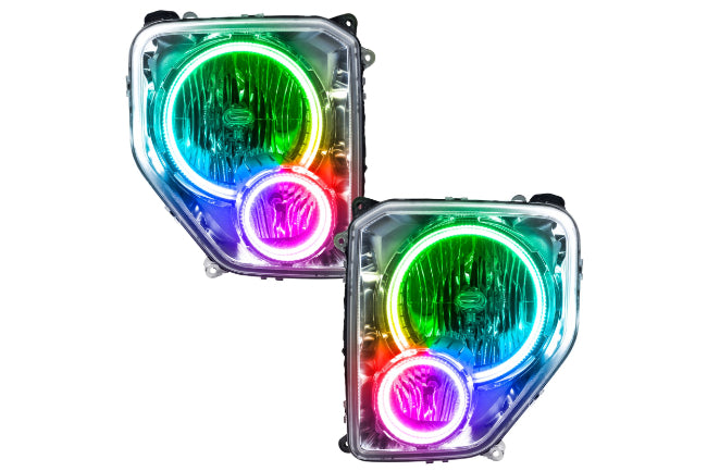 Oracle LED Halo Headlights: 08-12 Jeep Liberty (ColorShift RGB / No Controller) - Headlights