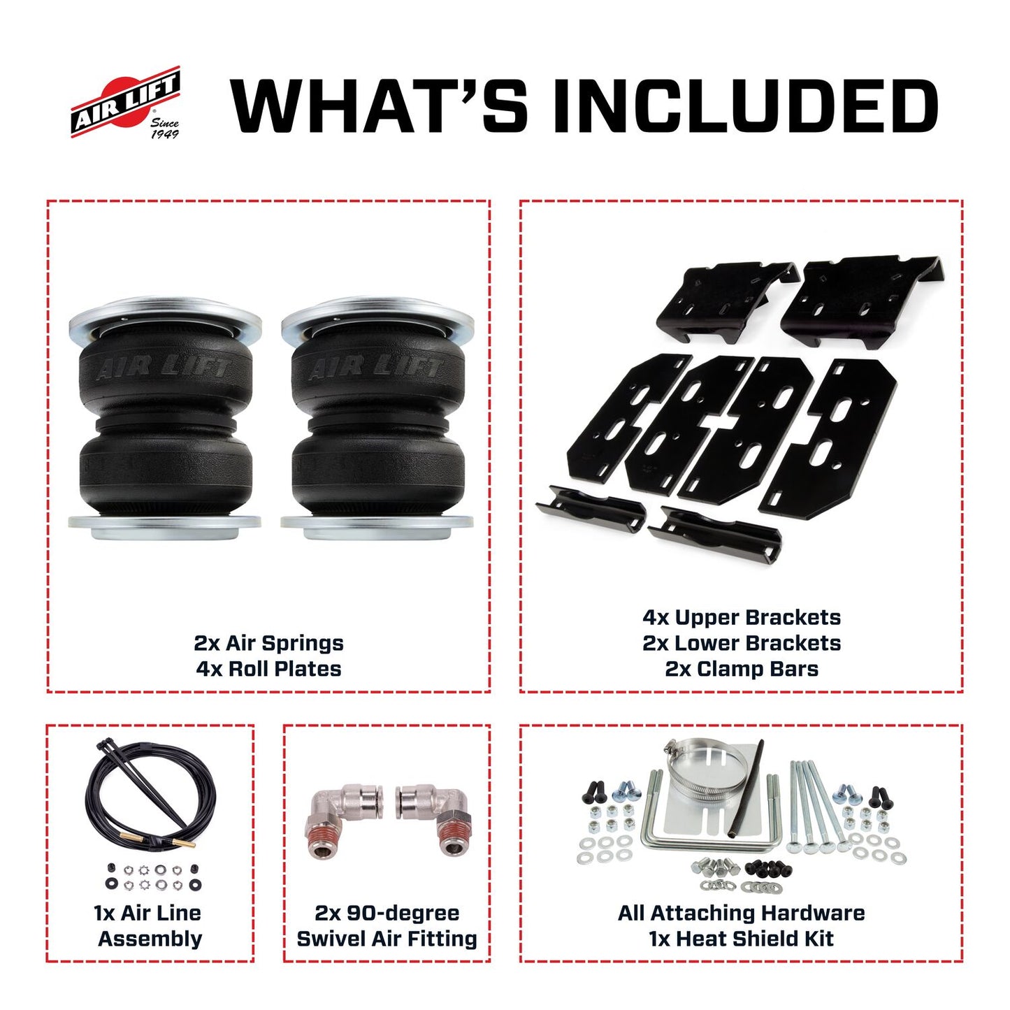 Air Lift Company 77295 2500 4Wd/ 0318 Ram 3500 4Wd Proseries Air Spring Kit | Ram 2500/3500 4WD