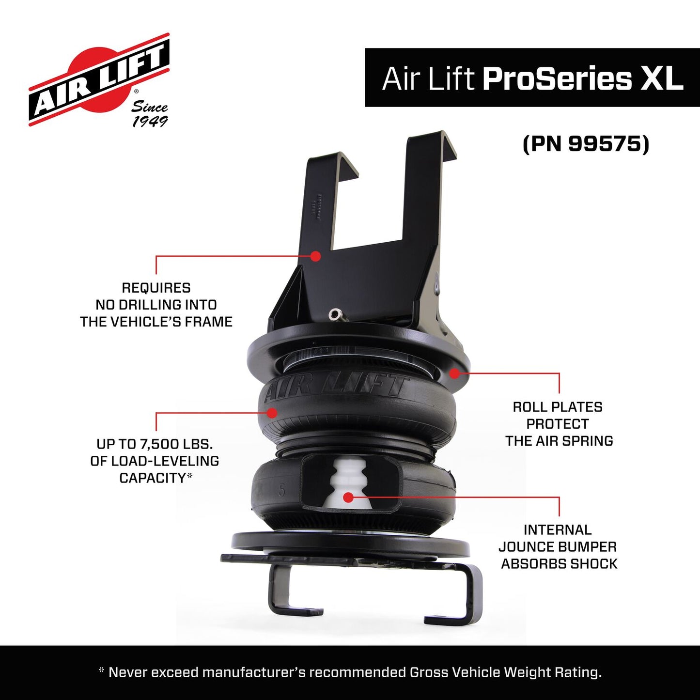 Air Lift Company 99575 Loadlifter 7500 Xl Ultimate Proseries Air Spring Kit