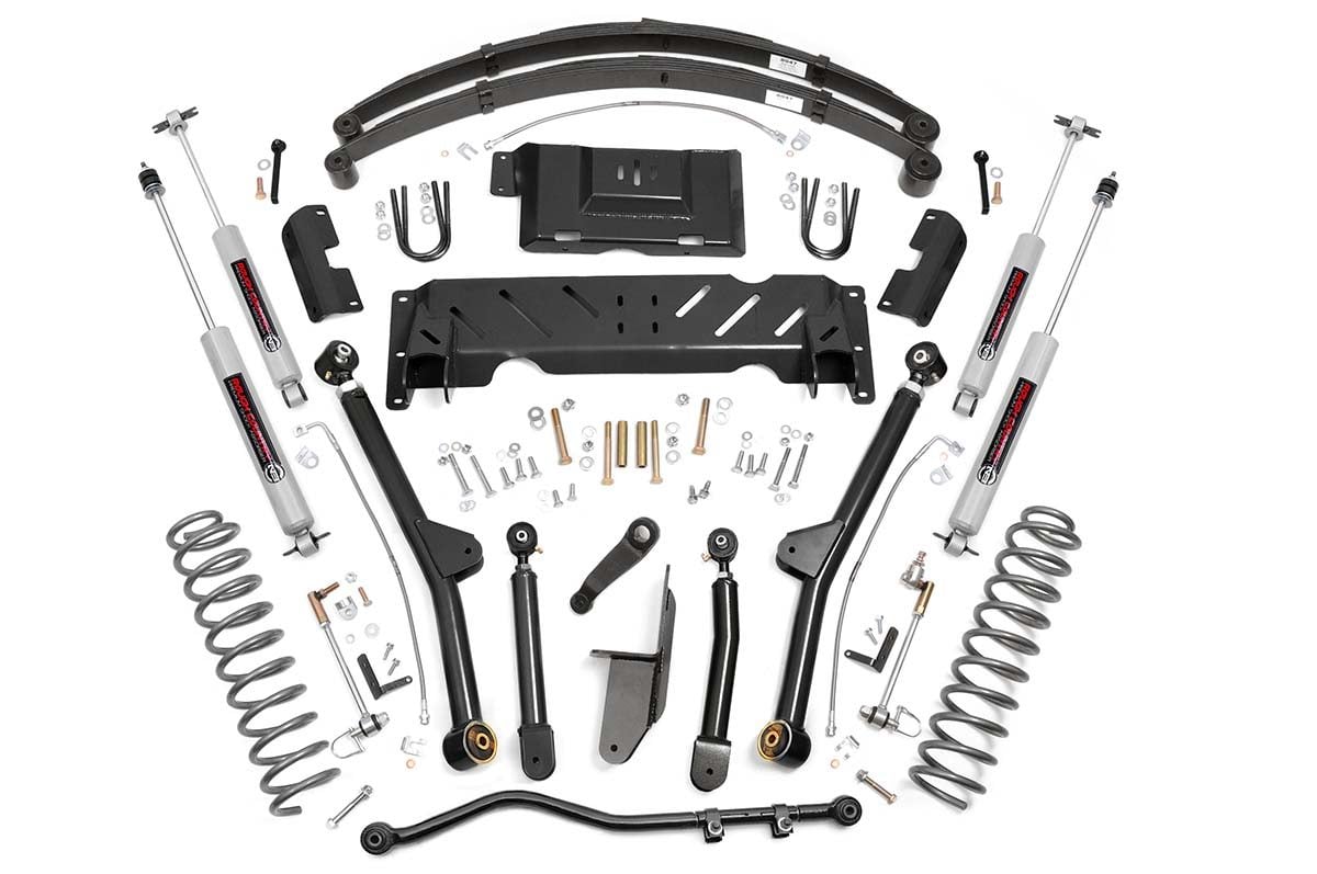 4.5 Inch Lift Kit | Long Arm | RR Leafs | NP242 | Jeep Cherokee XJ 4WD (84-01) - Susp Lift Kits 4wd (Image 1 of 2)