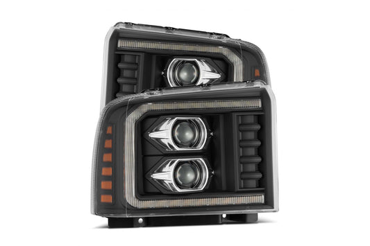 AlphaRex (PRO-Series) 2005-2007 Ford Super Duty LED Projector Headlights - Black - Headlights (Image 1 of 6)