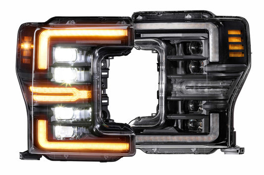 XB LED Headlights: Ford Super Duty (17-19 / Amber DRL / Set) - Headlights (Image 1 of 6)