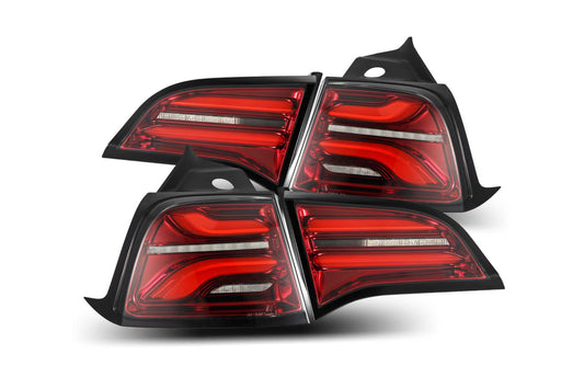 ARex Pro LED Tail Lights: Tesla Model 3 (17-22) / Model Y (w/ Red Turn Signals) (20-22) - Red - Tail Lights (Image 1 of 6)