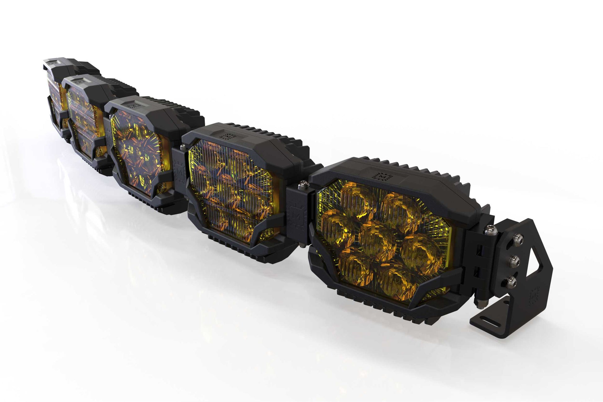Triple-Row BangerBar: (5 Pod / 36") (HXB Power - Yellow) - Off Road - Veh. Spec (Image 2 of 6)