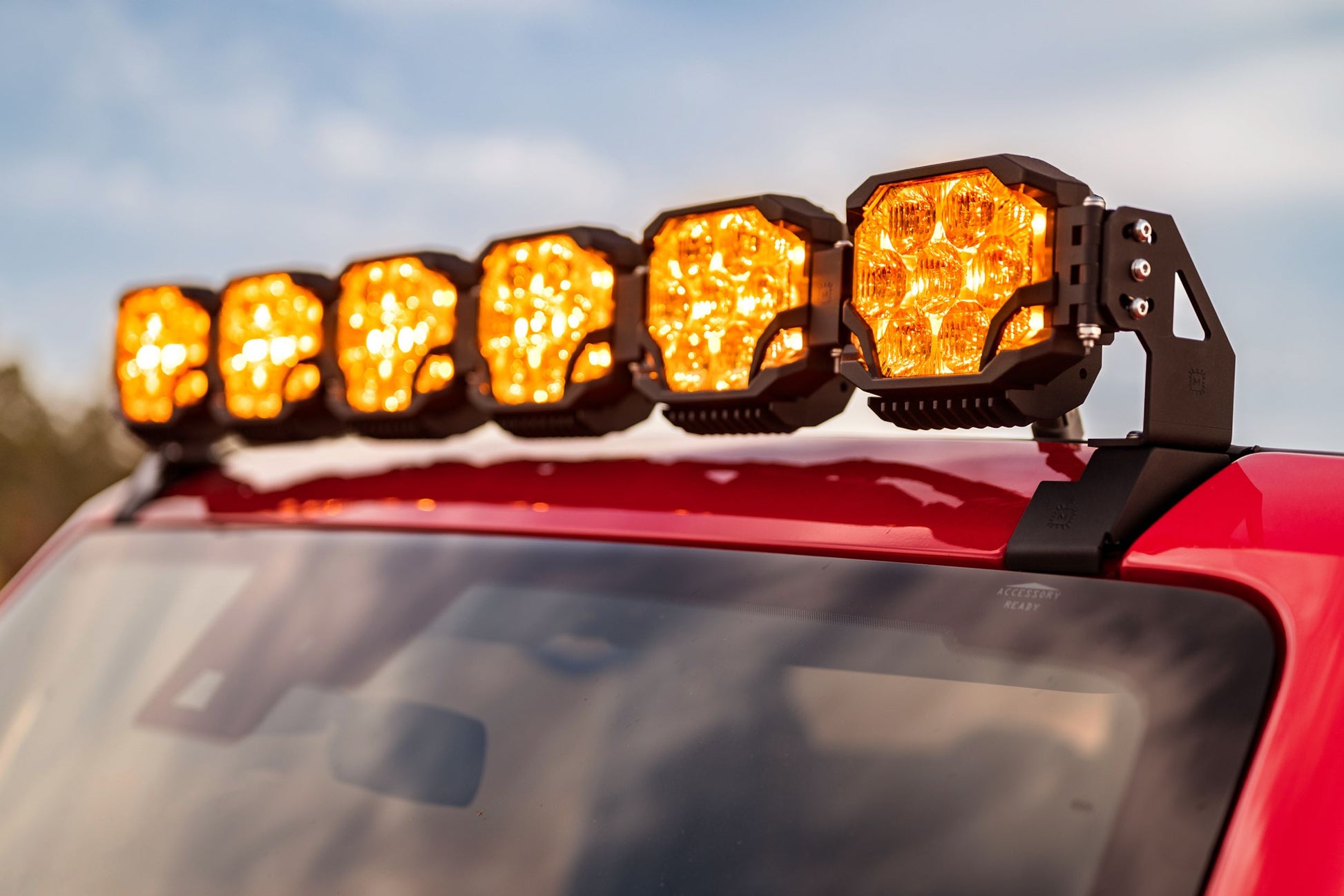 Triple-Row BangerBar: (5 Pod / 36") (HXB Power - Yellow) - Off Road - Veh. Spec (Image 5 of 6)