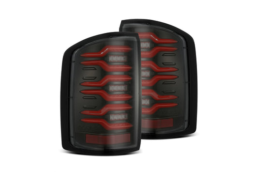 AlphaRex (LUXX-Series) (14-18) GMC Sierra LED Tail Lights - Black-Red - Tail Lights (Image 1 of 5)