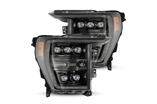 AlphaRex (NOVA-Series) (21-23) Ford F150 LED Projector Headlights - Alpha-Black - Headlights (Image 1 of 6)