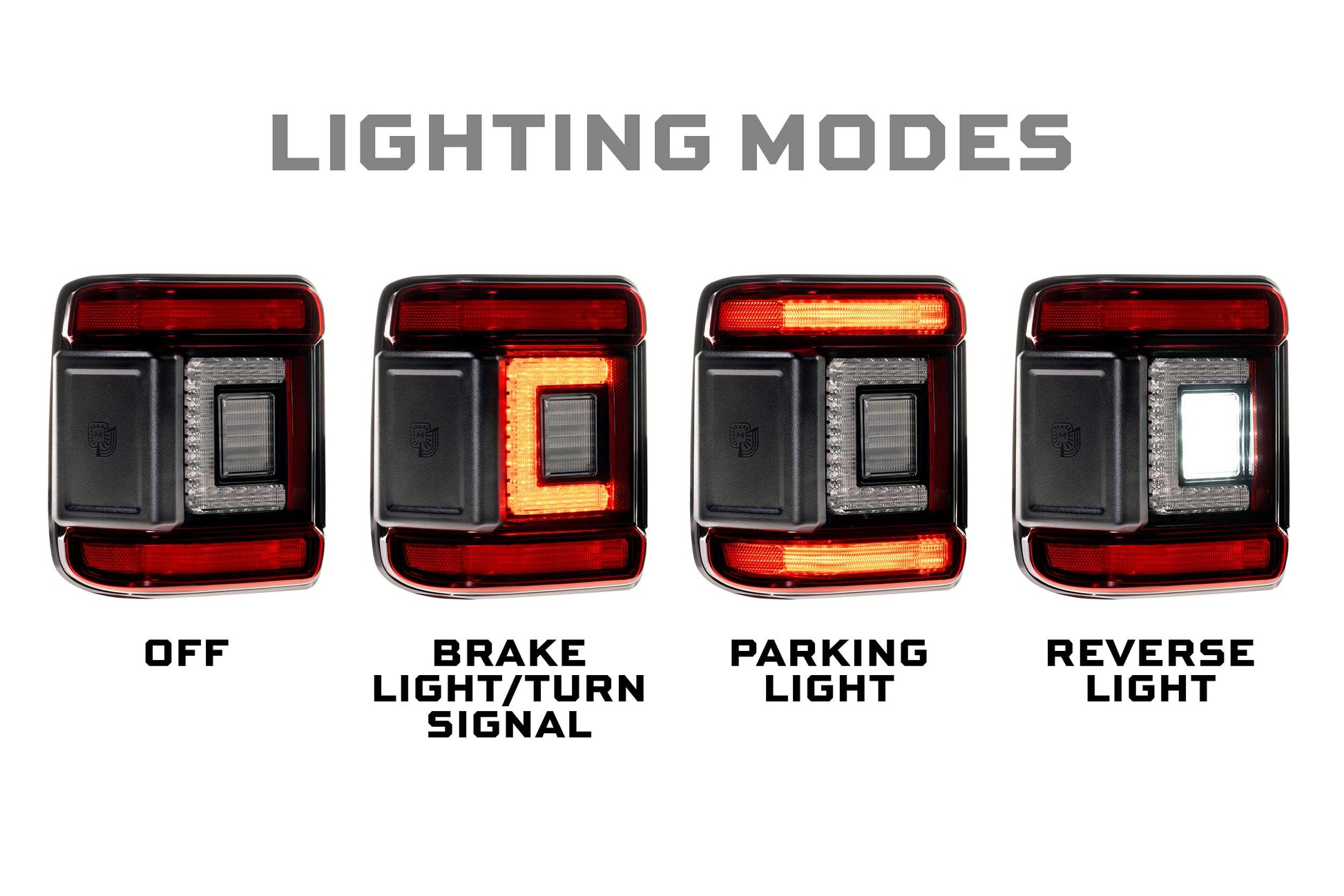 XB LED Tail Lights: Jeep Wrangler JL (18+ / Red Lens / Set) - Tail Lights (Image 2 of 6)