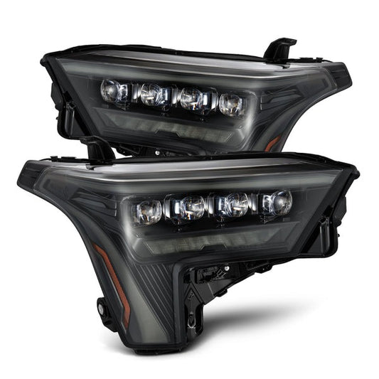 AlphaRex (NOVA-Series) (22+) Toyota Tundra Projector Headlights - Alpha-Black w/ White DRL - Headlights (Image 1 of 6)