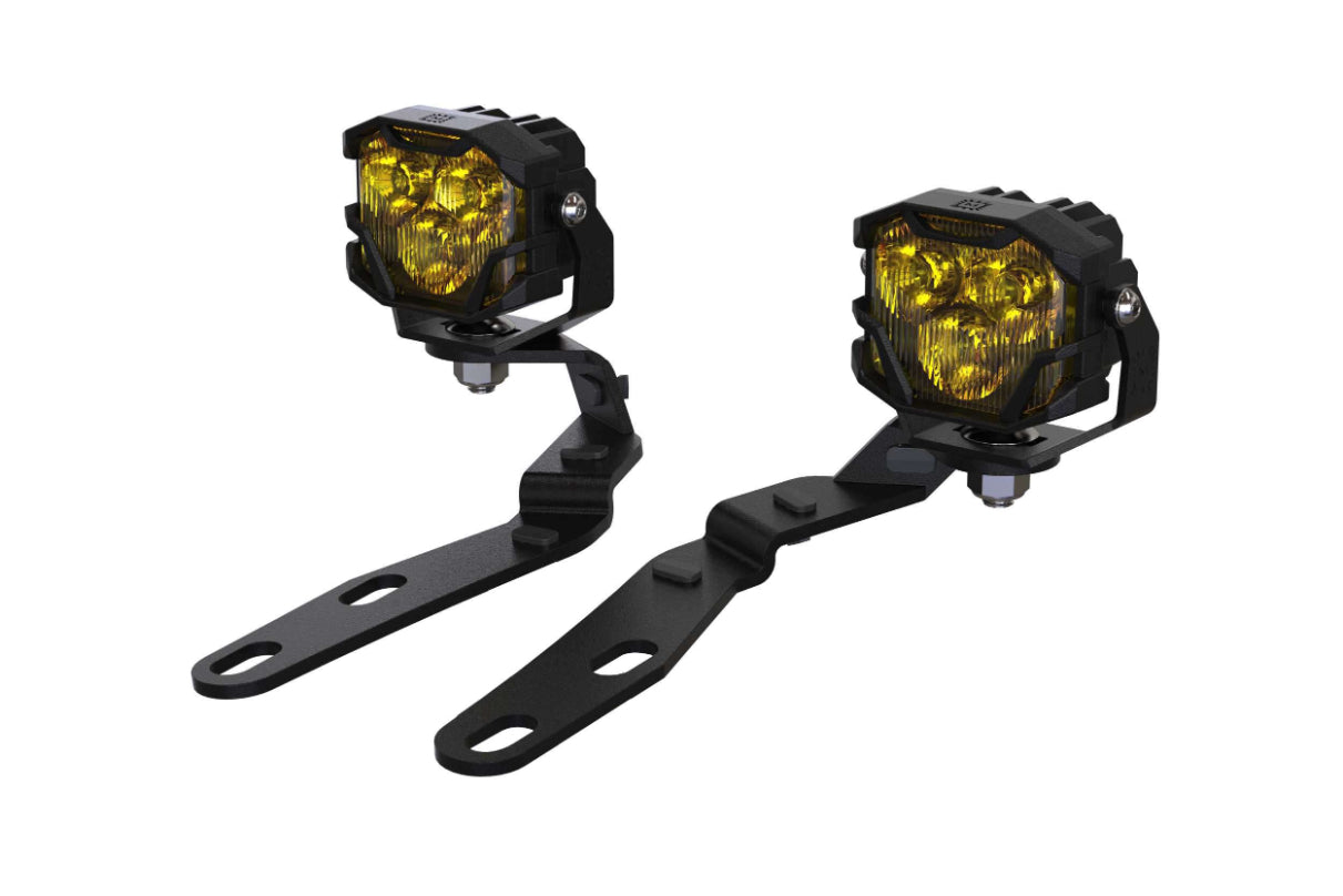 Morimoto 4Banger Ditch Light Kit: 16-23 Tacoma (NCS Yellow Flood Beam) - Off Road - Veh. Spec (Image 1 of 6)