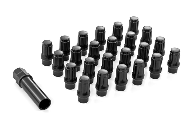 RC M12 x 1.5 Lug Nut Set of 24 | Black | Closed End | Extended Thread (manufacturer page)