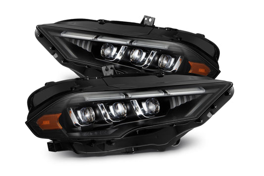 ARex Nova Mk2 LED Headlights: 18-23 Mustang - Black (Set) - Headlights (Image 1 of 6)