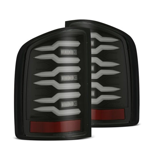 AlphaRex (LUXX-Series) 2007-2013 Chevrolet Silverado LED Tail Lights - Black - Tail Lights (Image 1 of 6)