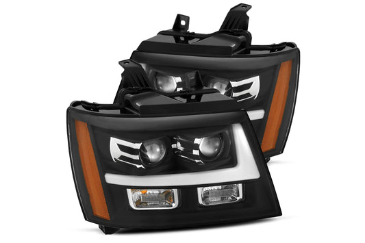 AlphaRex (PRO-Series) 2007-2014 Chevy Tahoe G2 Halogen Projector Headlights - Black - Headlights (Image 1 of 6)