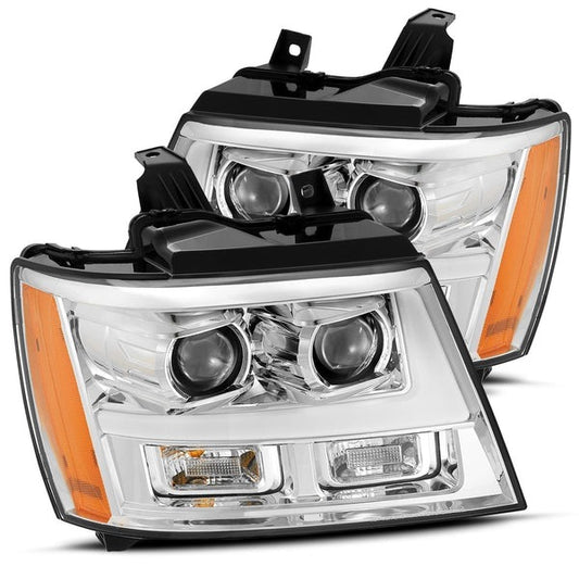 AlphaRex (PRO-Series) 2007-2014 Chevy Tahoe G2 Halogen Projector Headlights - Chrome - Headlights (Image 1 of 6)