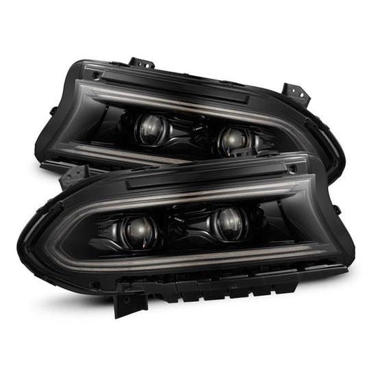 AlphaRex (LUXX-Series) 2016-2023 Dodge Charger LED Projector Headlights - Alpha-Black - Headlights (Image 1 of 6)