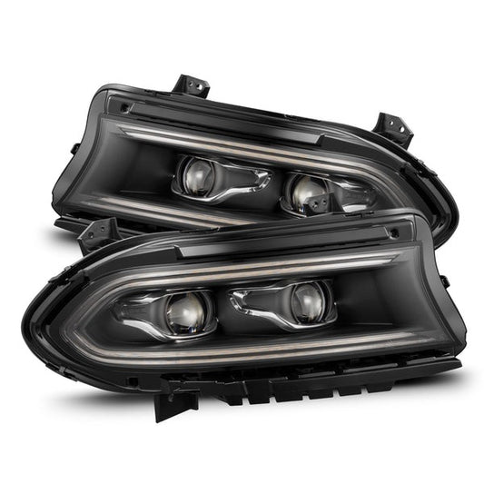 AlphaRex (LUXX-Series) 2016-2023 Dodge Charger LED Projector Headlights - Black - Headlights (Image 1 of 6)