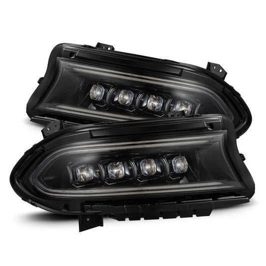 AlphaRex (NOVA-Series) 2016-2023 Dodge Charger LED Projector Headlights - Alpha-Black - Headlights (Image 1 of 6)