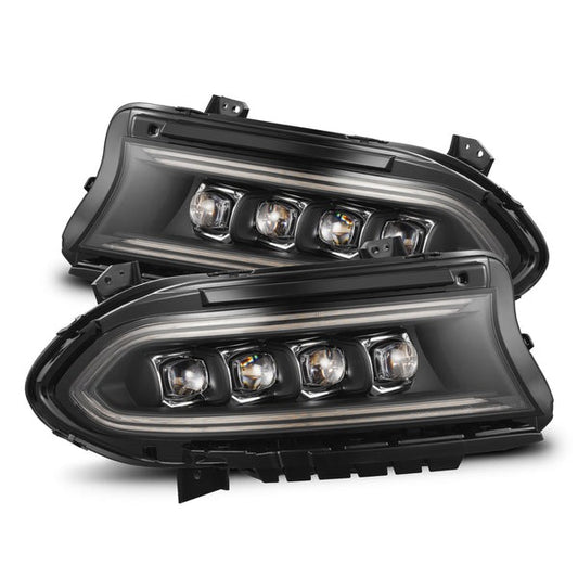 AlphaRex (NOVA-Series) 2016-2023 Dodge Charger LED Projector Headlights - Black - Headlights (Image 1 of 6)
