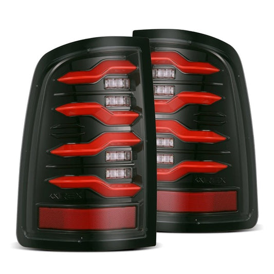 AlphaRex (LUXX-Series) 2009-2018 Dodge Ram LED Tail Lights - Black Red - Tail Lights (Image 1 of 6)