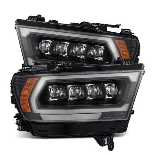 AlphaRex (NOVA-Series) MK2 2019-2024 Ram 1500 LED Projector Headlights Black - Headlights (Image 1 of 6)