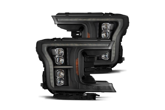 AlphaRex (Nova-Series) 2018-2020 Ford F150 (14th Gen MK2 Style) LED Projector Headlights Black - Headlights (Image 1 of 6)