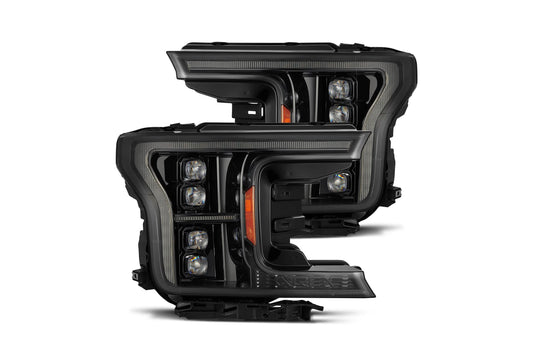 AlphaRex (Nova-Series) 2018-2020 Ford F150 (14th Gen MK2 Style) LED Projector Headlights Alpha-Black - Headlights (Image 1 of 6)