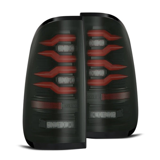 AlphaRex (LUXX-Series) 1997-2003 Ford F150 / 1999-2016 Super Duty LED Tail Lights - Black Red - Tail Lights (Image 1 of 6)