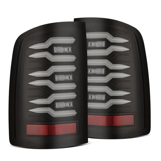 AlphaRex (LUXX-Series) 2007-2013 GMC Sierra 1500/2007-2014 Sierra 2500HD/3500HD LED Tail Lights - Black - Tail Lights (Image 1 of 6)