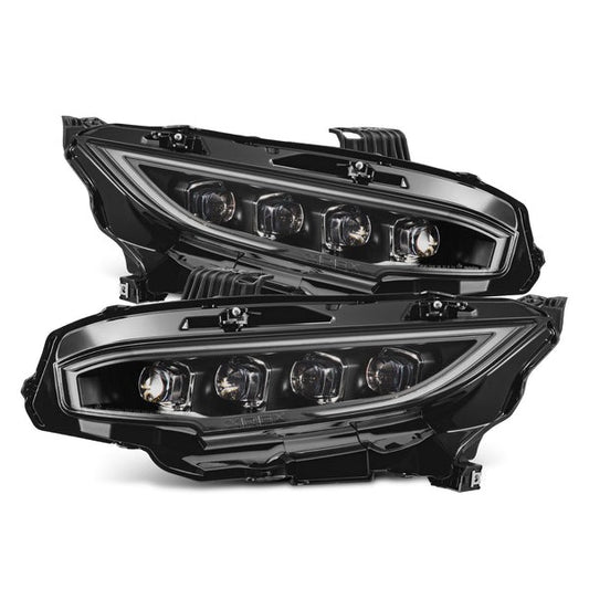 AlphaRex (NOVA-Series) 2016-2021 Honda Civic LED Projector Headlights - Black - Headlights (Image 1 of 6)