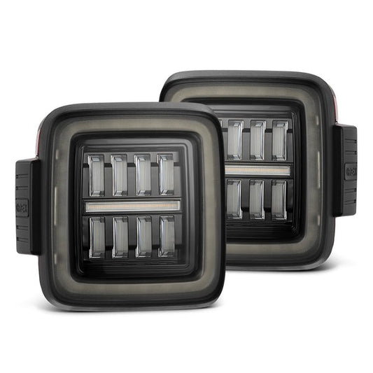 AlphaRex (NOVA-Series) 2018-2023 Jeep Wrangler JL Prismatic LED Tail Lights - Alpha-Black - Tail Lights (Image 1 of 6)