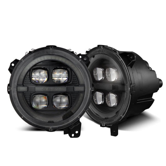 AlphaRex (NOVA-Series) 2018-2023 Jeep Wrangler JL/Gladiator JT Projector Headlights - Alpha-Black - Headlights (Image 1 of 6)