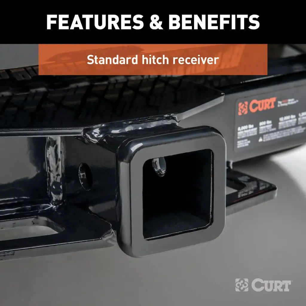 CURT 13182 Class 3 Hitch, 2" Receiver, Select Dodge Durango, Jeep Grand Cherokee WK2 - Studio View 4