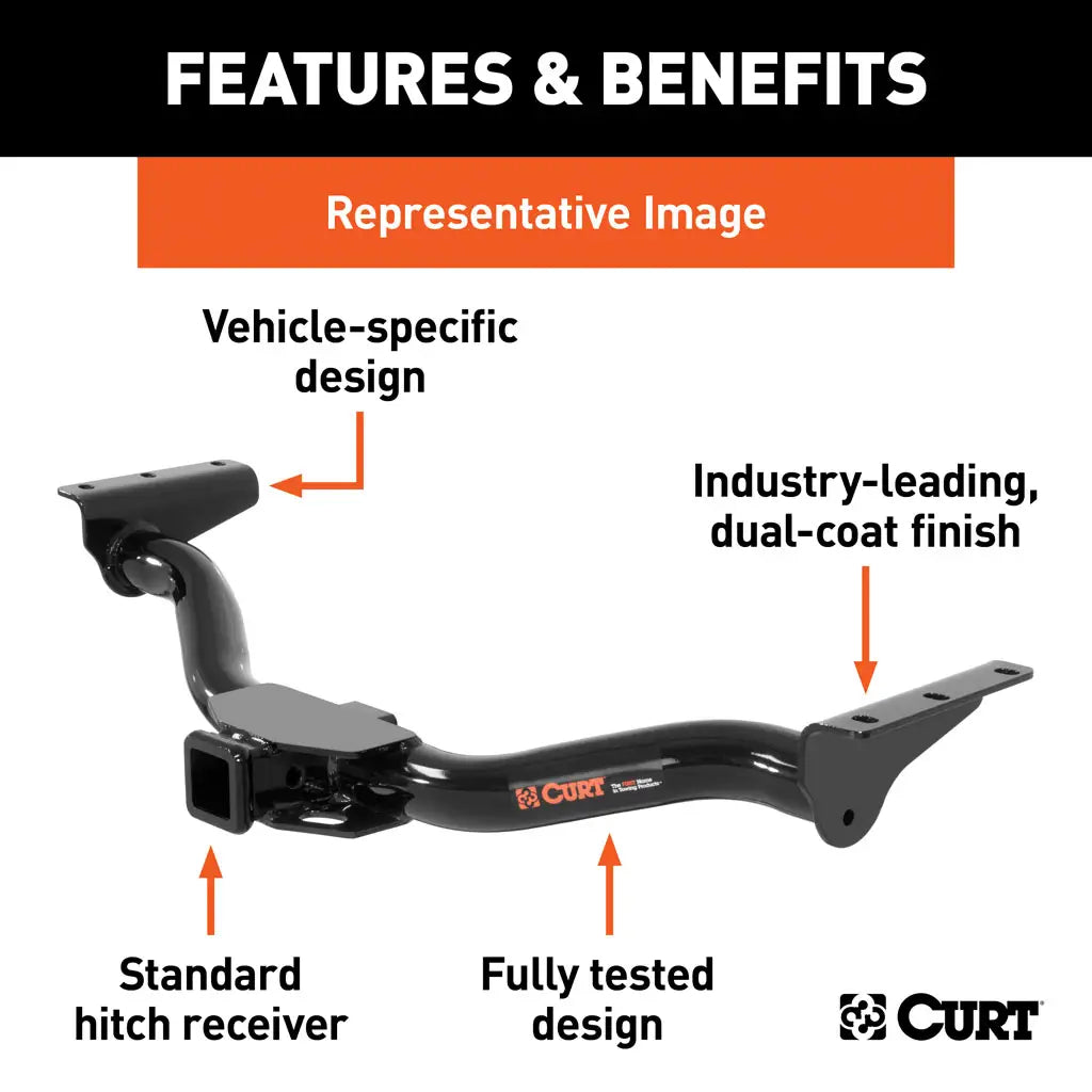 CURT 13392 Class 3 Trailer Hitch, 2" Receiver, Select Jeep Wrangler JK, JL - Studio View 3