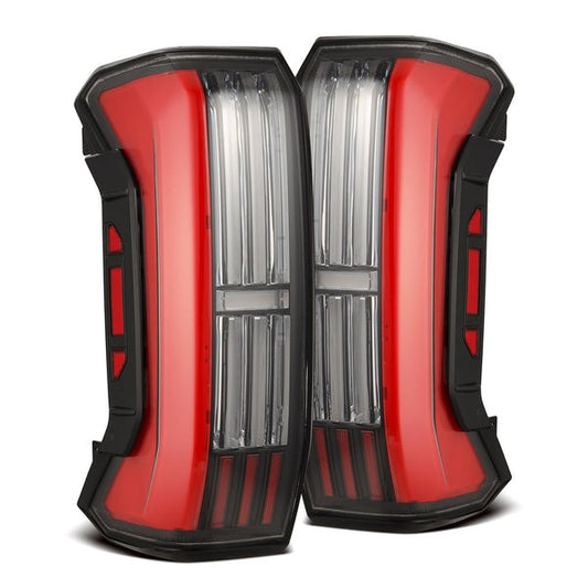 AlphaRex (NOVA-Series) 2022-2024 Toyota Tundra Prismatic LED Tail Lights - Black Red - Tail Lights (Image 1 of 6)