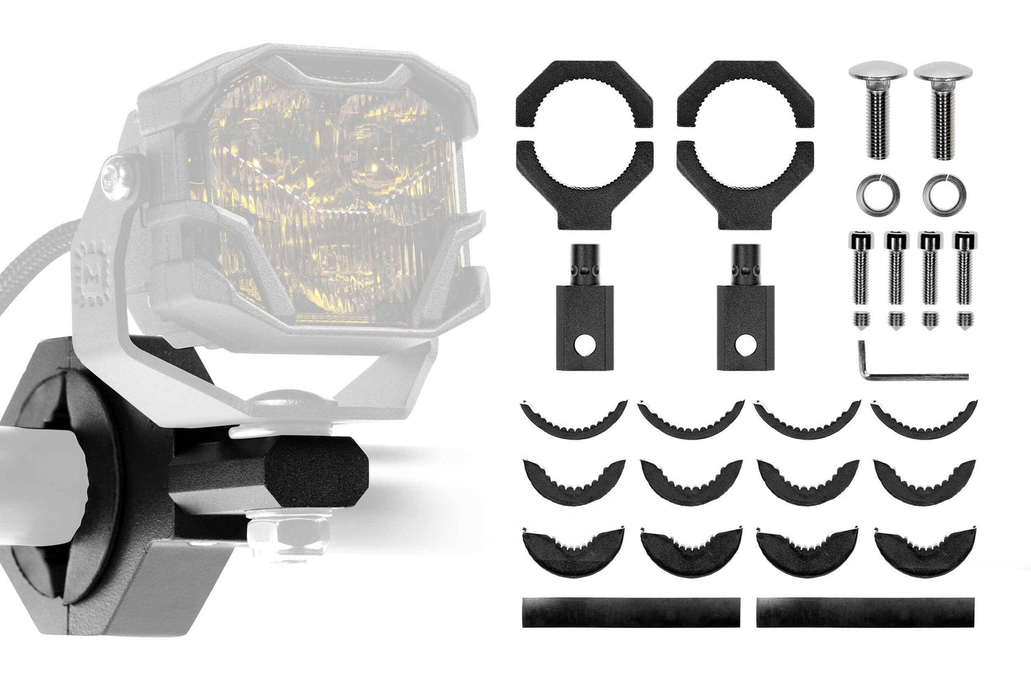Banger Mounts: Tube Clamp (Set) - Off Road - Veh. Spec (Image 2 of 6)