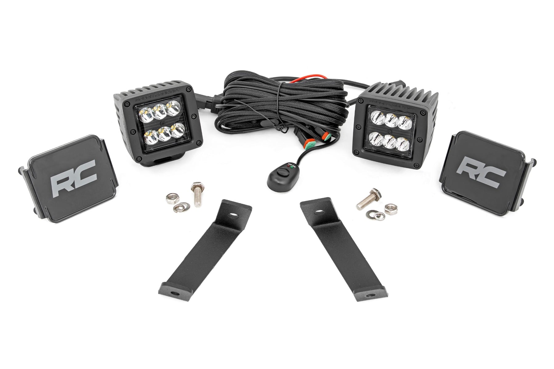 LED Light Kit | Ditch Mount | 2" Black Pair | Spot | Jeep Cherokee KL (14-21) - Lighting & Acc (Image 1 of 6)
