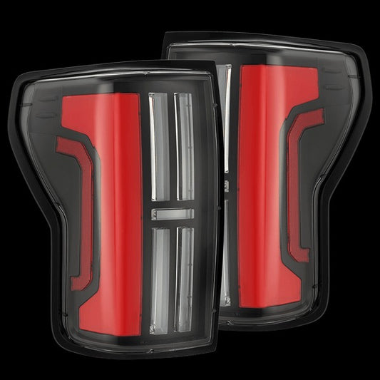 AlphaRex (NOVA-Series) 2007-2013 Toyota Tundra Prismatic LED Tail Lights - Black-Red - Tail Lights (Image 1 of 6)