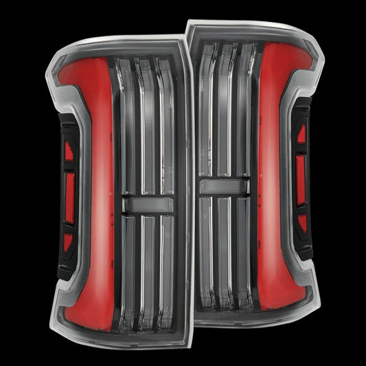 AlphaRex (NOVA-Series) 2024+ Toyota Tacoma Prismatic LED Tail Lights - Black-Red - Tail Lights (Image 1 of 6)