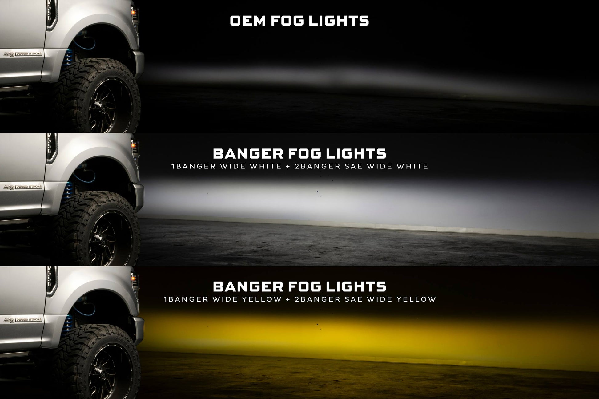 20-22 Super Duty OE LED Fog Light Kit w/ Yellow 1Banger HXB and Yellow 2Banger NCS - Off Road - Veh. Spec (Image 5 of 6)
