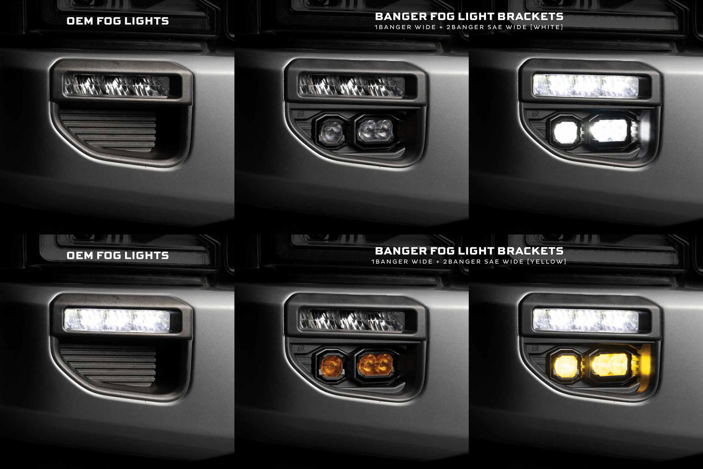 20-22 Super Duty OE LED Fog Light Kit w/ Yellow 1Banger HXB and Yellow 2Banger NCS - Off Road - Veh. Spec (Image 6 of 6)