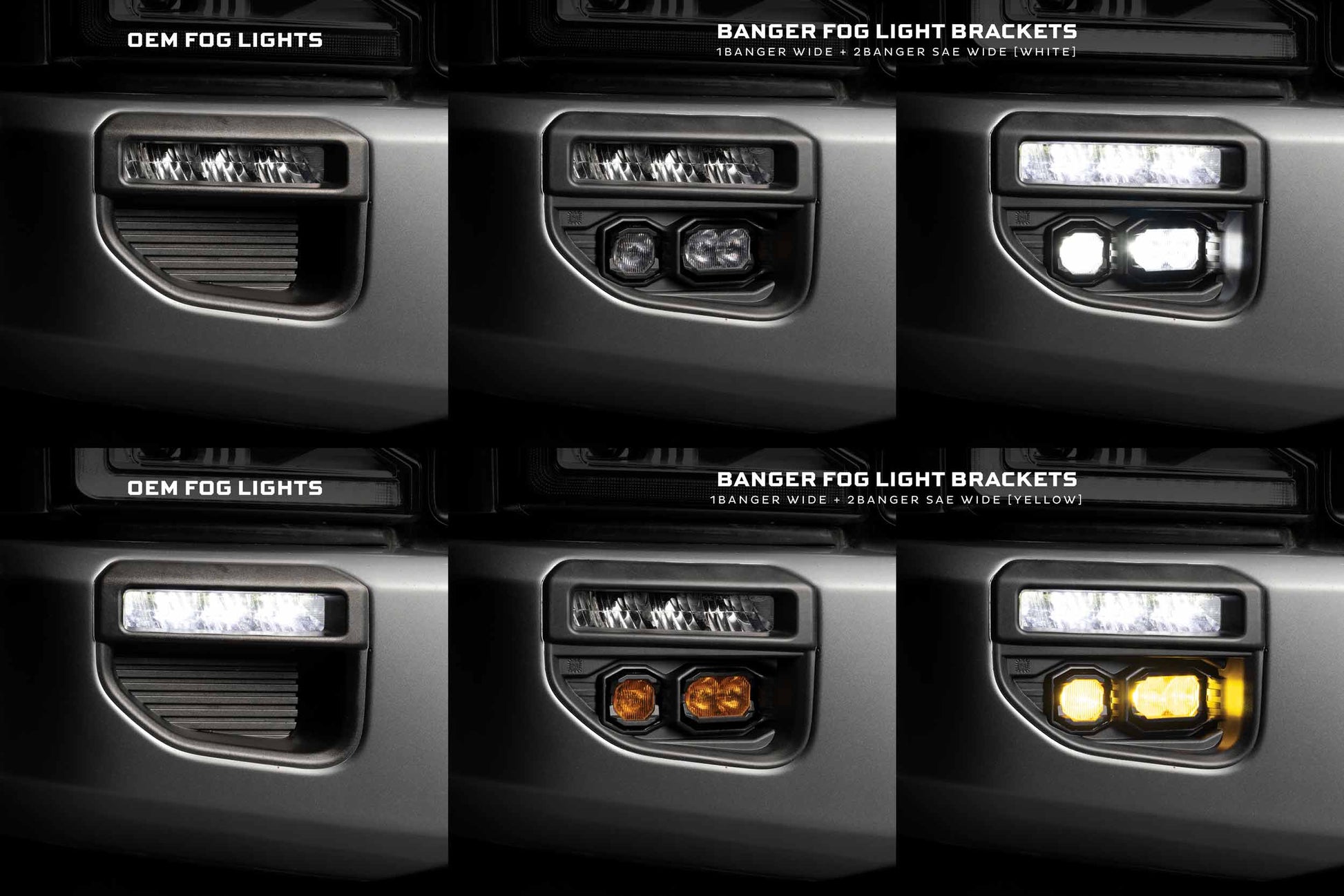 20-22 Super Duty OE LED Fog Light Kit w/ Yellow 1Banger HXB and Yellow 2Banger NCS - Off Road - Veh. Spec (Image 6 of 6)