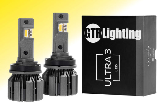 H11/H9/H8: GTR Lighting Ultra 3 Yellow (Pair) - LED Low/High/Fog (Image 1 of 6)