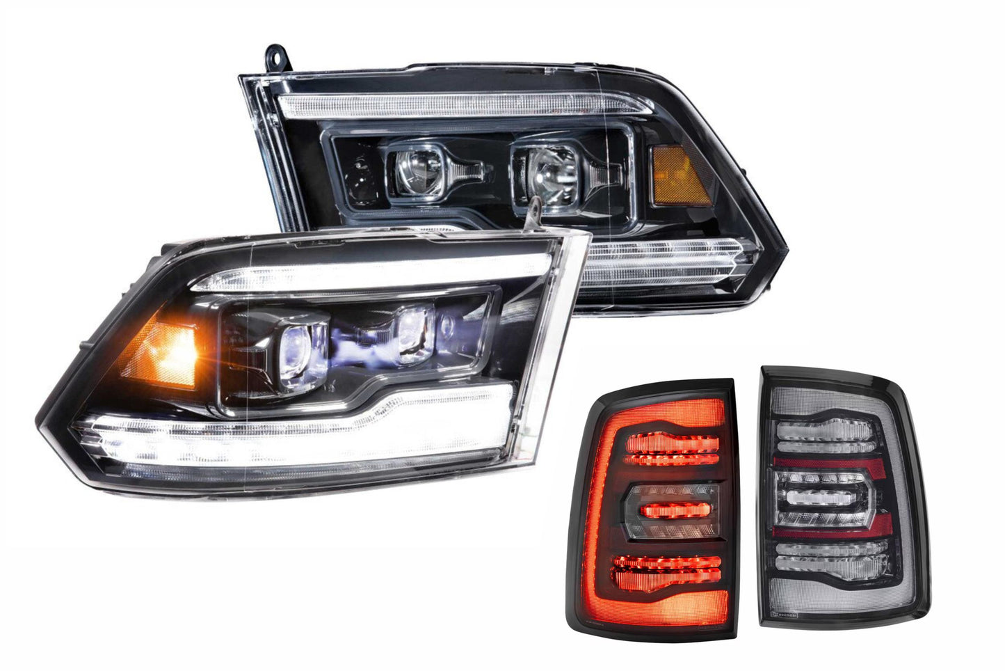 16-18 Dodge Ram White DRL Heads and Smoked Tails - Kits (Image 1 of 3)