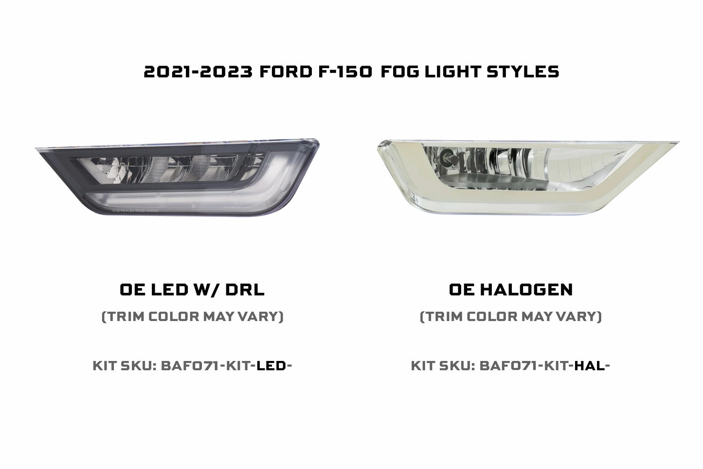 21-23 F-150 OE Halogen 4Banger Fog Light Kit: HXB White - Off Road - Veh. Spec (Image 3 of 6)