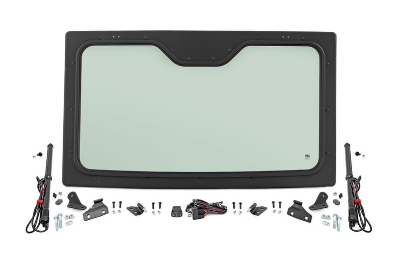 RC Electric Tilt Windshield | Glass | Formed Frame | Polaris Ranger XP 1000 (manufacturer page)