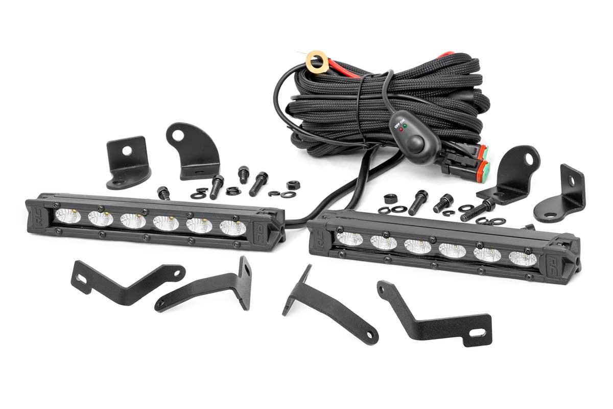 LED Light Kit | Bumper Mount | 6" Black Slimline Pair | Ford Ranger (19-23) - Lighting & Acc (Image 5 of 5)