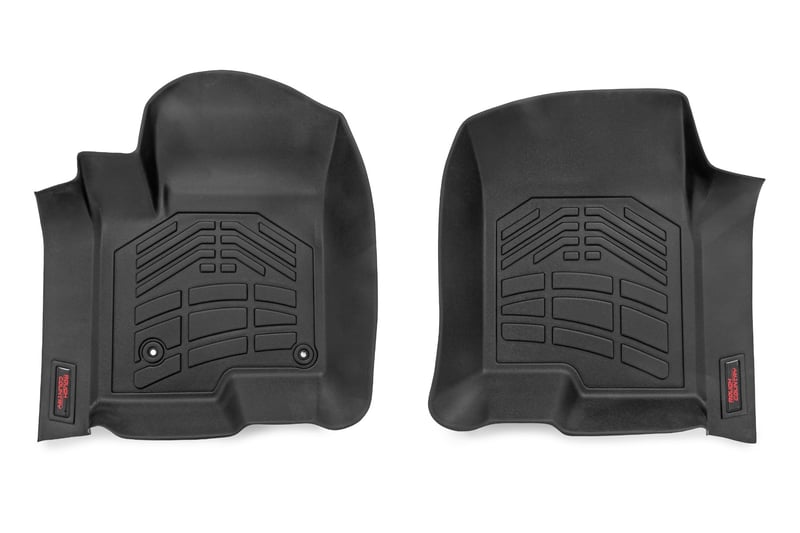 RC Sure-Fit Floor Mats | Front Over Hump | Crew | Chevy/GMC 1500/2500HD/3500HD (19-26) (manufacturer page)