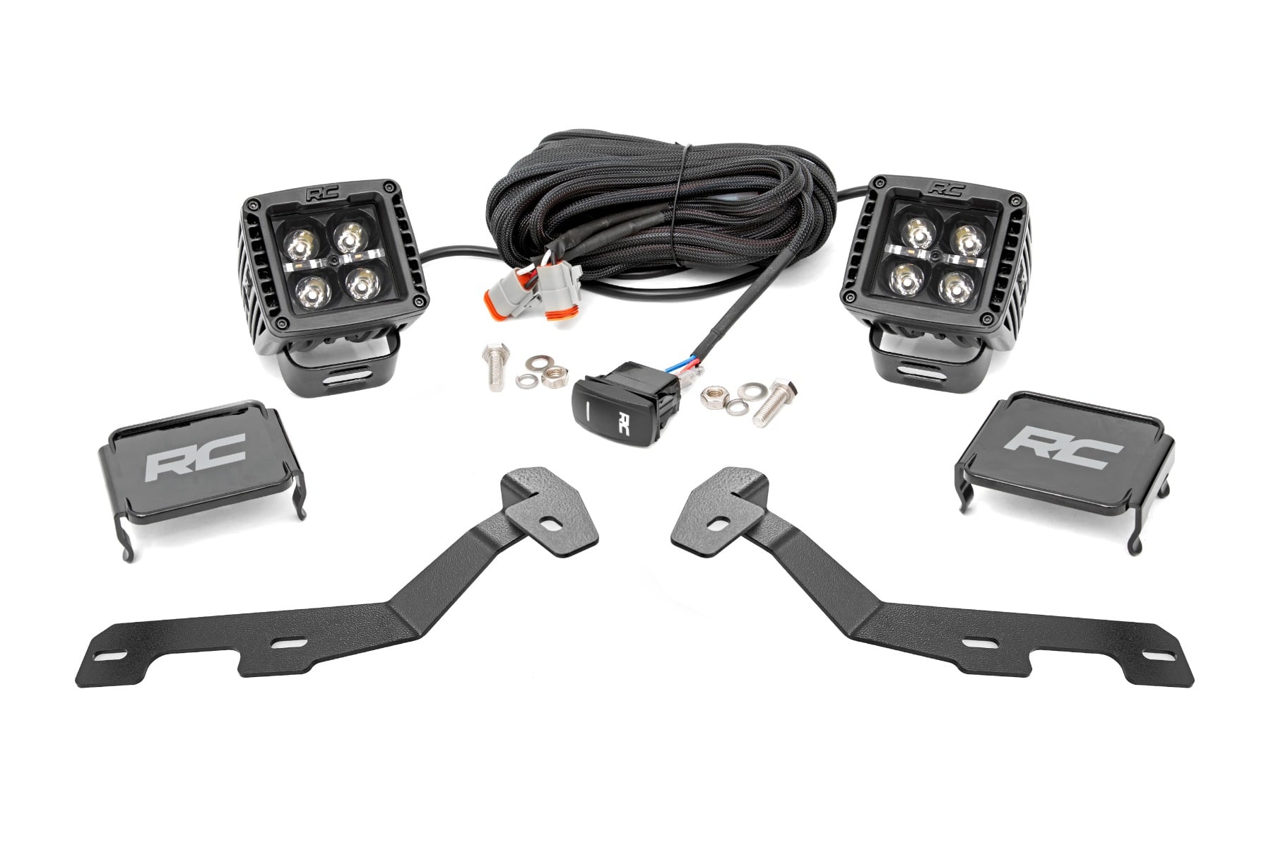 LED Light Kit | Ditch Mount | 2" Black Pair | Amber DRL | Ram 1500 (19-26) - Lighting & Acc (Image 1 of 6)